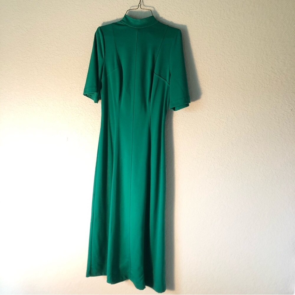 Shady Glade green tie neck dress